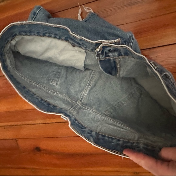 🍊 Levi’s 550 Cutoff Denim Shorts W36 Frayed Hem Vintage Wash (fits women L/XL) - Picture 8 of 10